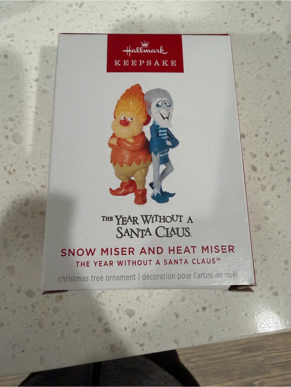 Hallmark . Snow Miser & Heat Miser Figurine Ornament - Blue & Orange